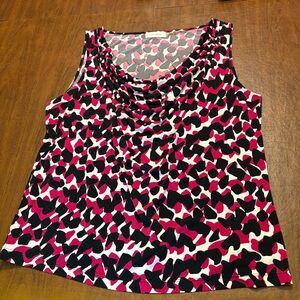 Calvin Klein Pink and Black Patterned Tank Top. INV25/063